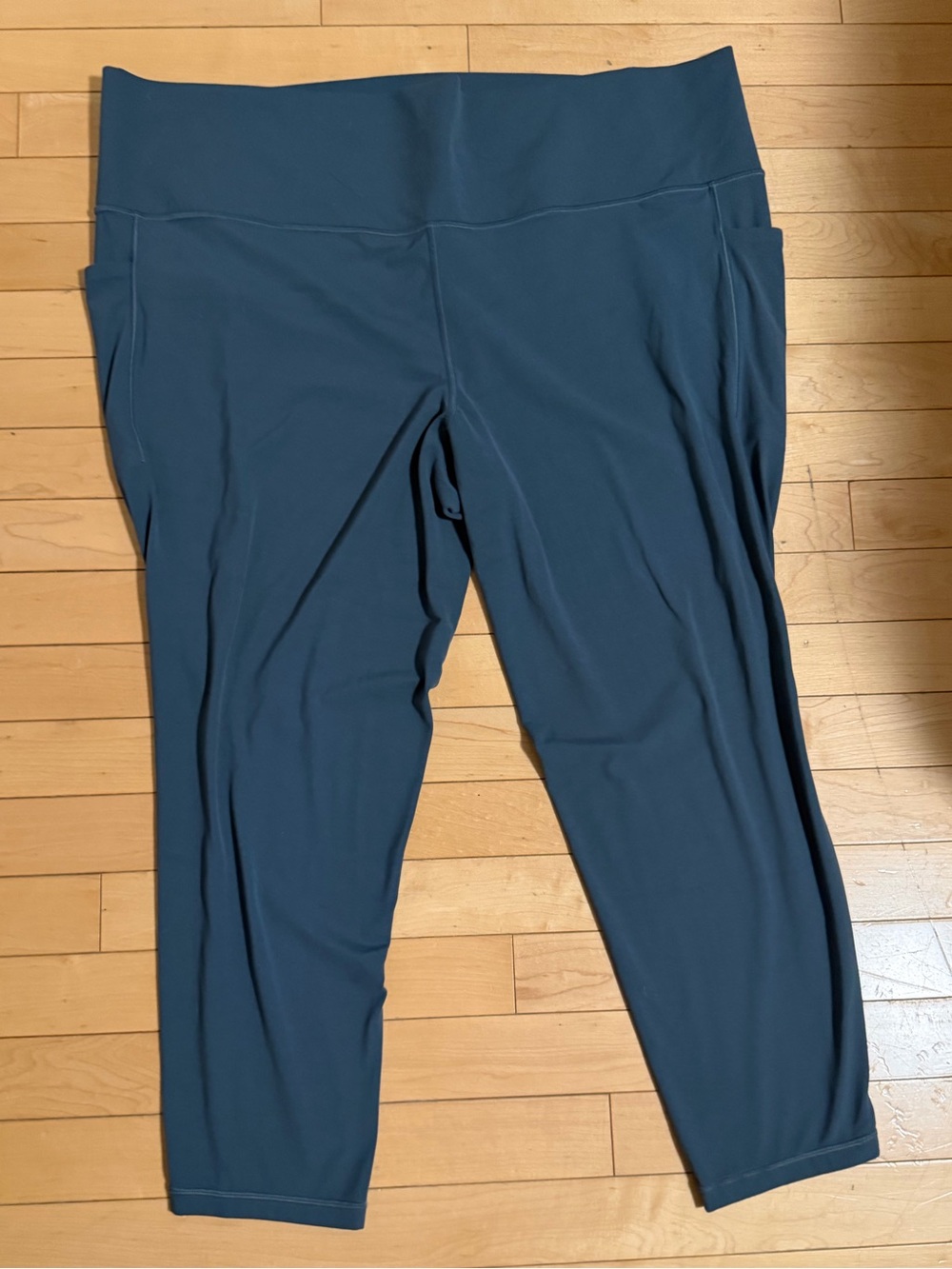 Athleta Salutation Stash Tight Leggings Women's 3X Blue Cropped Pockets